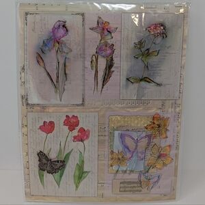 Penny Black Stickers Floral Butterfly Flowers Stickeroos